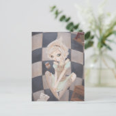 Alice Down the Rabbit Hole Wunderland Postkarte (Stehend Vorderseite)