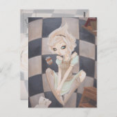 Alice Down the Rabbit Hole Wunderland Postkarte (Vorne/Hinten)