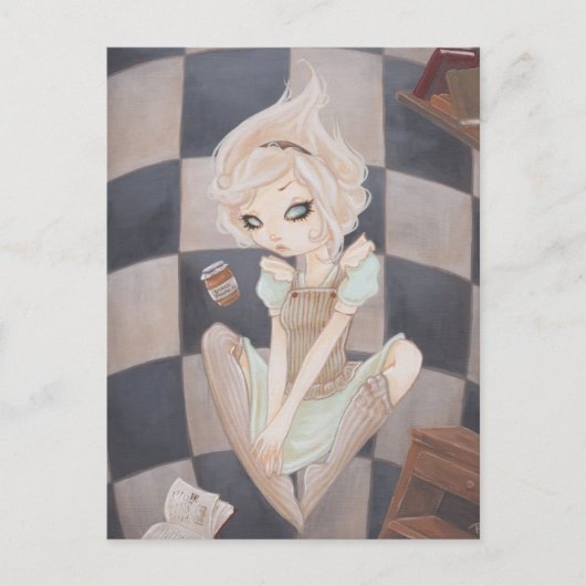 Alice Down the Rabbit Hole Wunderland Postkarte (Vorderseite)