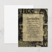 Alice Drink Me Collage Einladung (Vorne/Hinten)