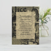 Alice Drink Me Collage Einladung (Stehend Vorderseite)