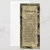 Alice Drink Me Collage Einladung (Vorne/Hinten)