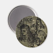 Alice Drink Me Collage Magnet (Vorderseite/Rückseite)