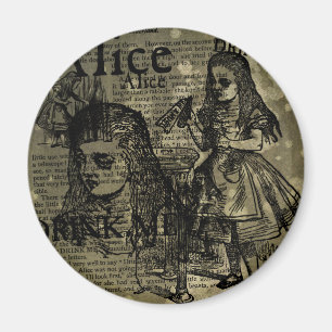 Alice Drink Me Collage Magnet