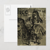Alice Drink Me Collage Postkarte (Vorne/Hinten)