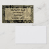 Alice Drink Me Collage Visitenkarte (Vorne/Hinten)