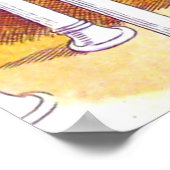 Alice Drinks Vollfarbe Poster (Ecke)