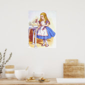 Alice Drinks Vollfarbe Poster (Küche)