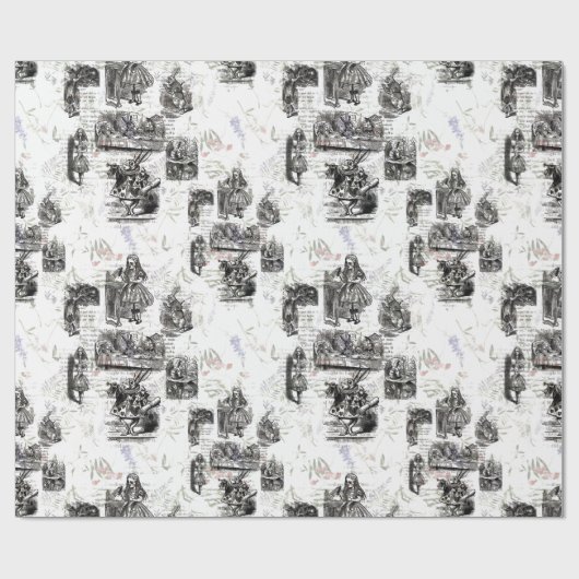 Alice durch das Aussehen des Glases Decoupage/Wrap Geschenkpapier (Flach)