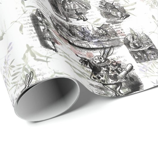 Alice durch das Aussehen des Glases Decoupage/Wrap Geschenkpapier (Rolleneckpunkt)