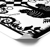 Alice durch das aussehende Glas Poster (Ecke)