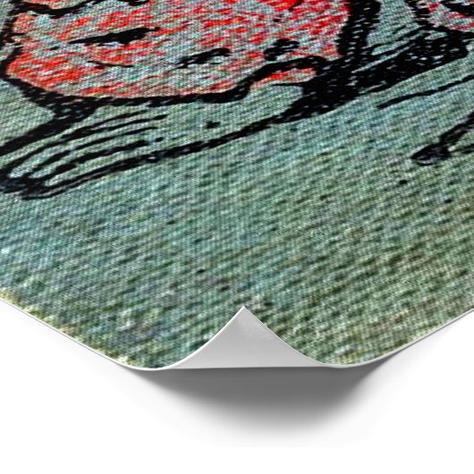 Alice durch das aussehende Glas Poster (Ecke)