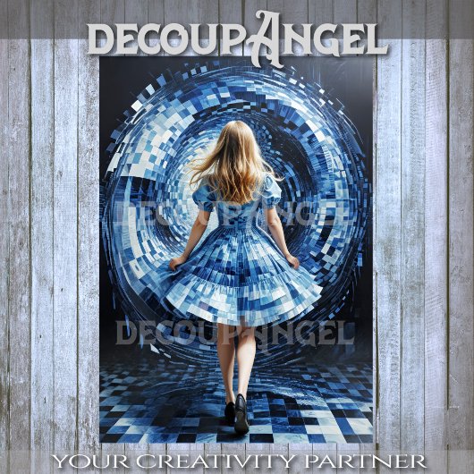 Alice Durch das Portal Dekoupage Seidenpapier