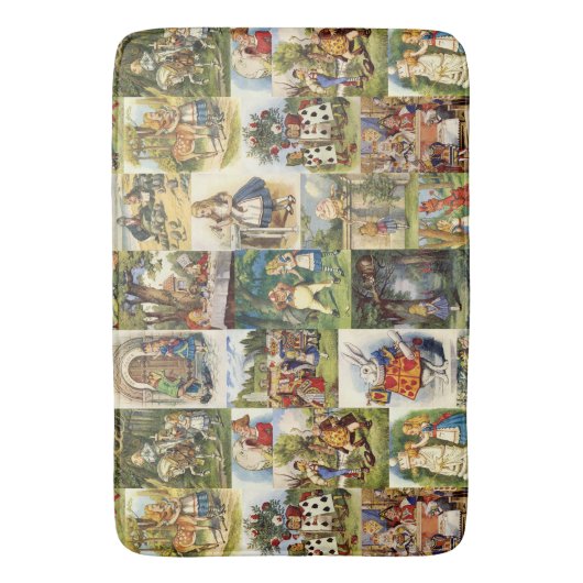 Alice durch das Spiegelbad matt Badematte (Vorderseite Vertikal)