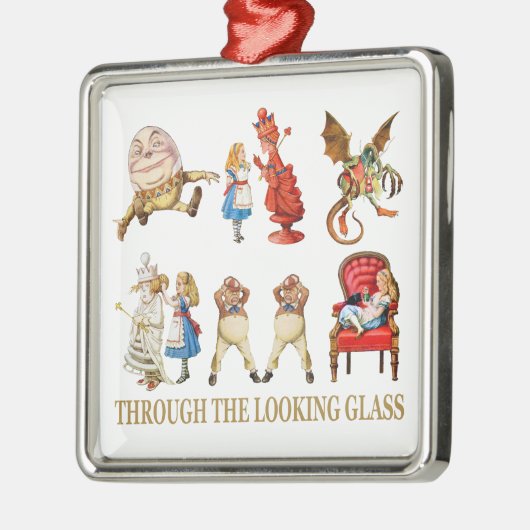 Alice durch den Spiegel Ornament Aus Metall (Links)