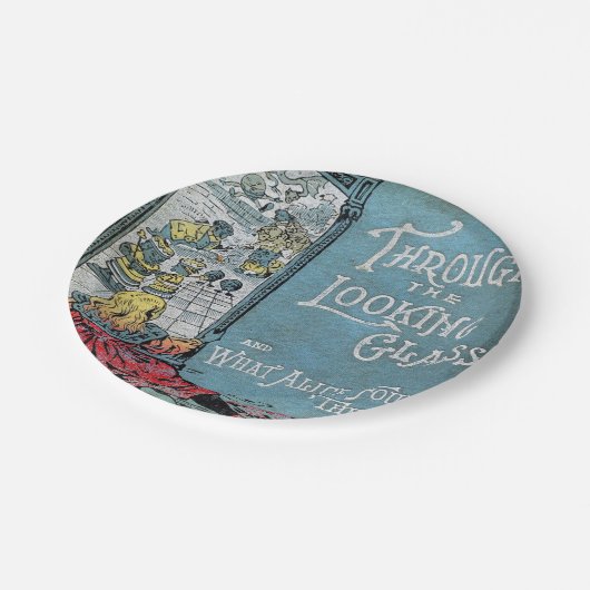 Alice durch den Spiegel Pappteller (Schrägansicht)