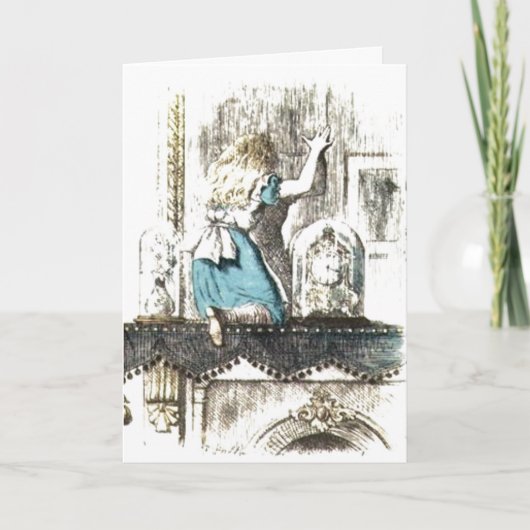 Alice Entering Wonderland Karte (Vorderseite)