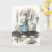 Alice Entering Wonderland Karte (Gelbe Blume)