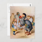 ALICE ERFÜLLT DIE DODO-BIRD POSTKARTE (Vorne/Hinten)