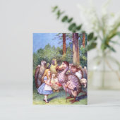 ALICE ERFÜLLT DIE DODO-BIRD POSTKARTE (Stehend Vorderseite)