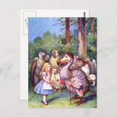 ALICE ERFÜLLT DIE DODO-BIRD POSTKARTE (Vorne/Hinten)