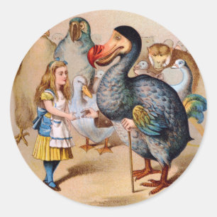 ALICE ERFÜLLT DIE DODO-BIRD RUNDER AUFKLEBER