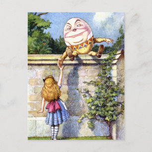 ALICE ERFÜLLT HUMPTY DUMPTY POSTKARTE