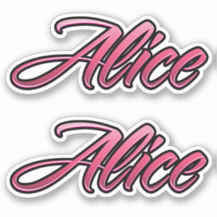Alice faded pink Aufkleber Sticker Stickerset