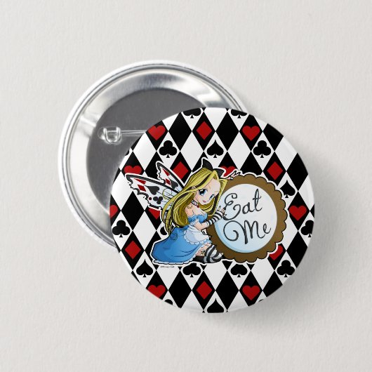 Alice Fairy-Eat Me Anime Button (Vorne & Hinten)