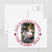 ALICE FALLT DAS RABBIT-LOLE AB POSTKARTE (Vorne/Hinten)