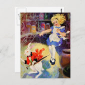 ALICE FALLT DAS RABBIT-LOLE AB POSTKARTE (Vorne/Hinten)