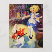 ALICE FALLT DAS RABBIT-LOLE AB POSTKARTE (Vorderseite)