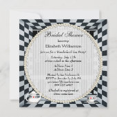 Alice-, Flamingo-u. Mond-Brautparty Einladung (Rückseite)