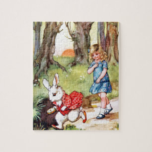 Alice folgt dem weißen Kaninchen nach Wonderland Puzzle