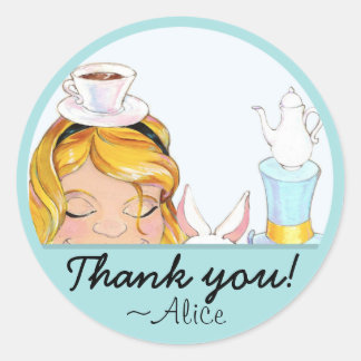 Alice & Friends Blue Tee Party Stickers