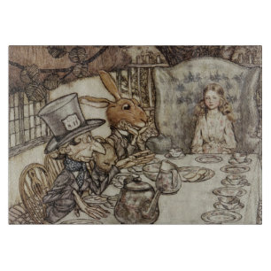 Alice Geburtstag Nicht-Geburtstag-Hase-Hutmacher-P Schneidebrett