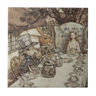 Alice Geburtstag Nicht-Geburtstag Hasen Hutmacher  Fliese