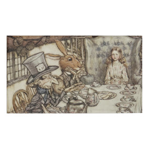 Alice Geburtstag Nicht-Geburtstag Hasen Hutmacher Namenschild