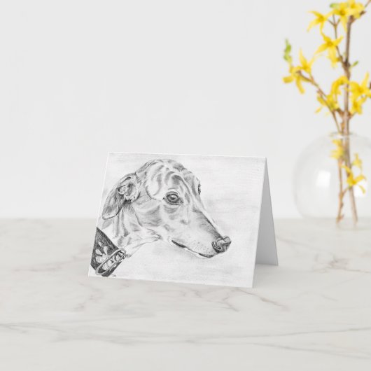 Alice - Greyhound Art Card (a10) Karte (Gelbe Blume)