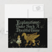 Alice-Griffin-Erklärungen nehmen so eine fürchterl Postkarte (Vorne/Hinten)