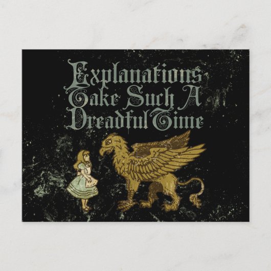Alice-Griffin-Erklärungen nehmen so eine fürchterl Postkarte (Vorderseite)