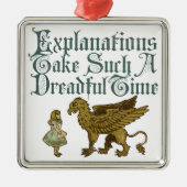 Alice Griffin Erklärungen Silbernes Ornament (Vorne)