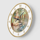 Alice Grows Too Big In the Rabbit's House Große Wanduhr (Winkel)