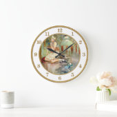 Alice Grows Too Big In the Rabbit's House Große Wanduhr (Zuhause)