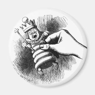 Alice hält den weißen König Magnet