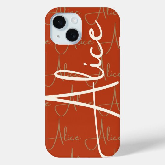 Alice Handwriting Name Pattern Case-Mate iPhone Hülle (Rückseite)