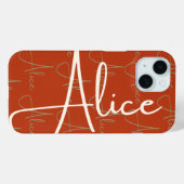 Alice Handwriting Name Pattern Case-Mate iPhone Hülle (Rückseite (Horizontal))