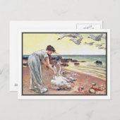 Alice Havers - die weißen Schwäne Postkarte (Vorne/Hinten)
