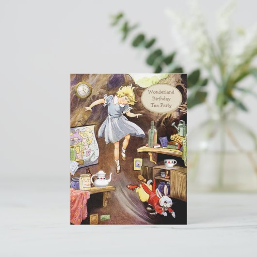 Alice hinunter das einladung (Stehend Vorderseite)