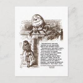 Alice Humpty Dumpty Wonderland Conversation Zitat Postkarte
